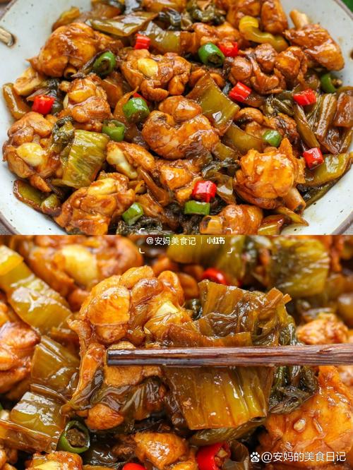 自制酸菜炒鸡鹅杂，酸辣爽口很下饭，苗大姐三大碗米饭吃下去