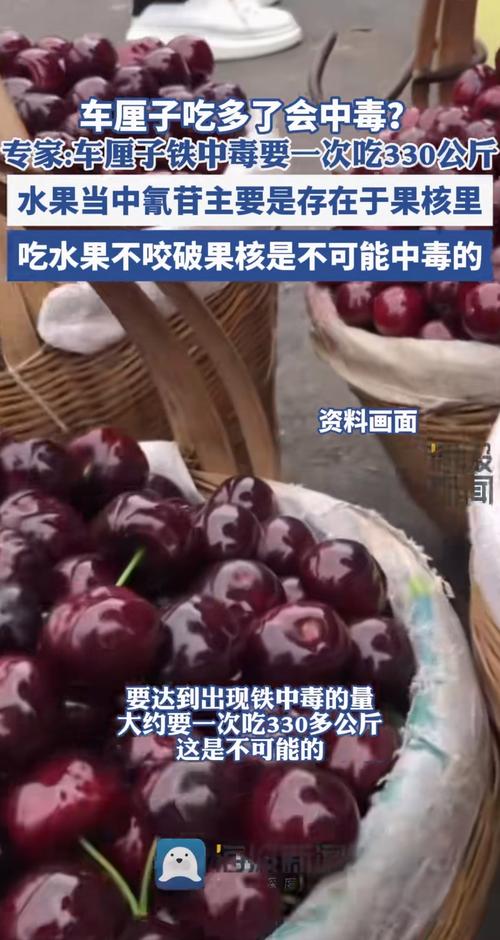 车厘子吃多了会中毒？吃车厘子会氰化物中毒？专家：别吃果核