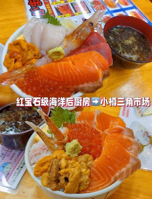 日本北海道小樽美食，三角市场海鲜饭，手握寿司，阿星吃炸鸡啤酒