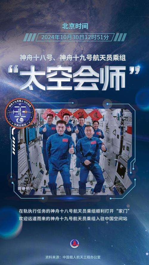 神州二十航天员要与神州十九航天员天上会师了！
